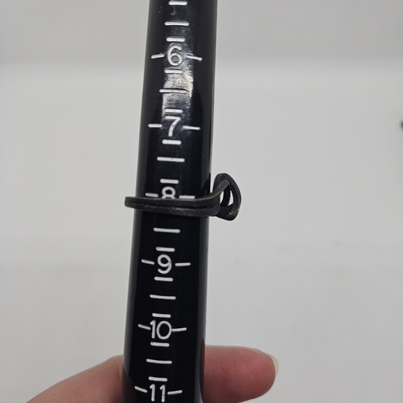 dark wrought iron twisted ring size 8 - Picture 4 of 5